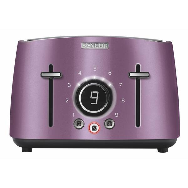 Sencor 4-Slice Violet Toaster with Rack