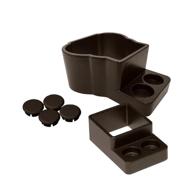 Aria Railing Straight Wall Mount Attach Kit in Bronze