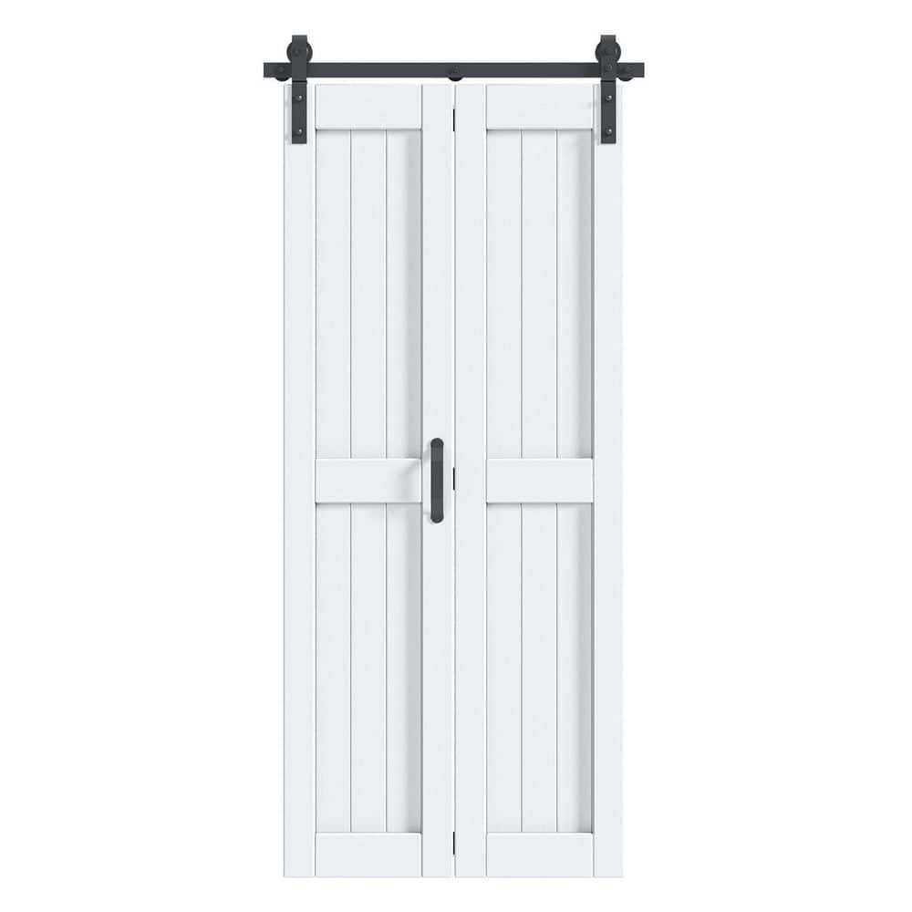 48 in. x 84 in. Paneled White Finished Solid Core MDF Wood Composite Bi-fold Door with Hardware price history on PriceWatchPro