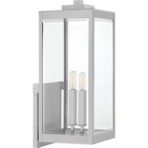Westover 2-Light Stainless Steel Outdoor Wall Lantern Sconce