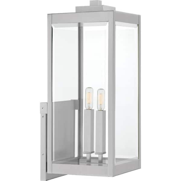 Quoizel Westover 2-Light Stainless Steel Outdoor Wall Lantern Sconce