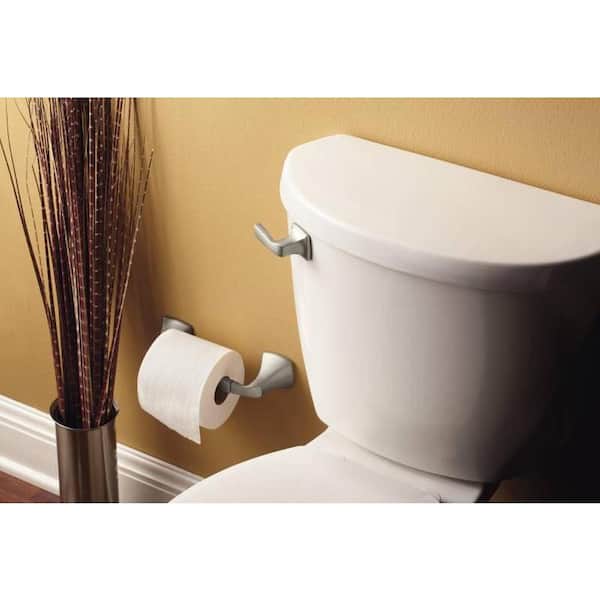 Voss Pivoting Double Post Toilet Paper Holder in Brushed Nickel