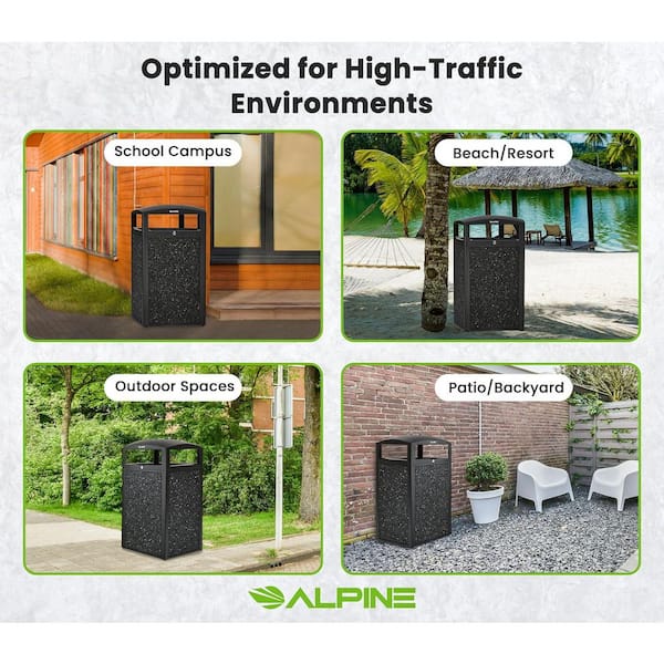 Alpine Industries 40 Gal. Gray Stone All-Weather Vented Outdoor