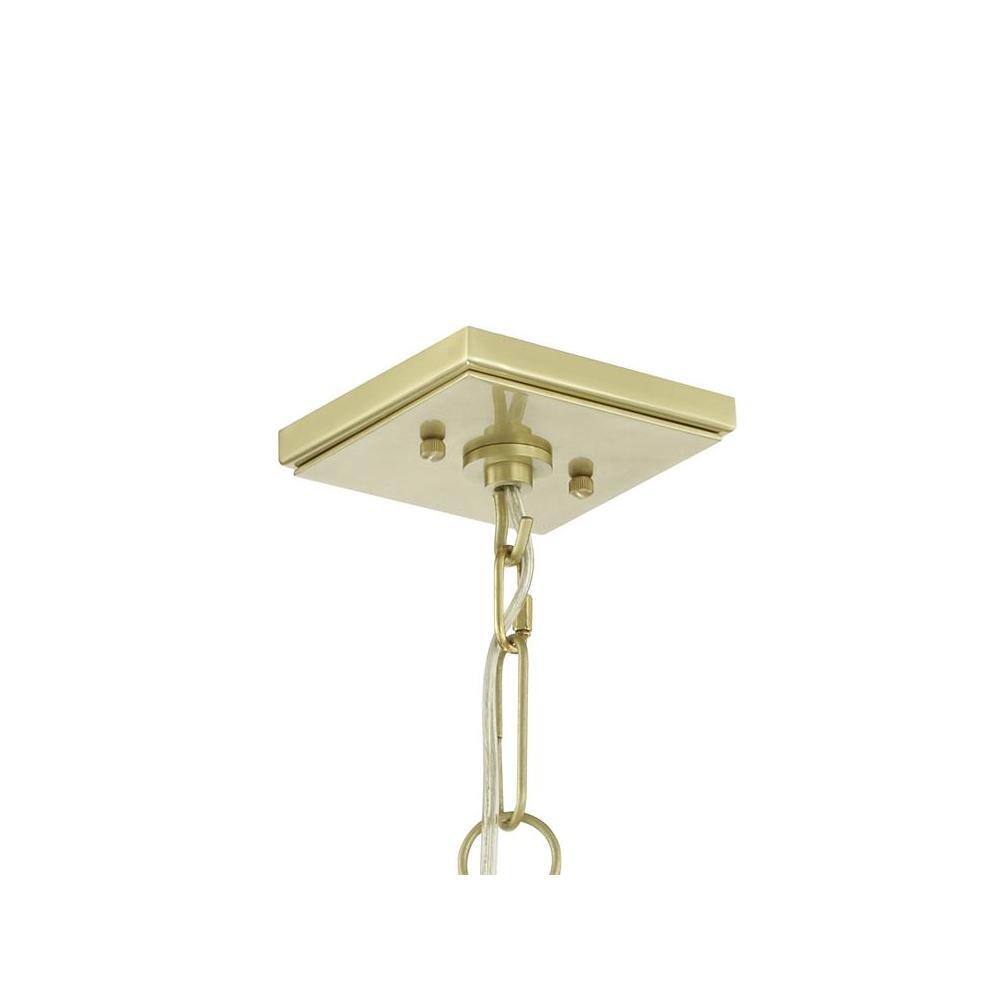 Mini Paxton Aged Brass Candle Chandelier with Silk Shade and Crystal Drops