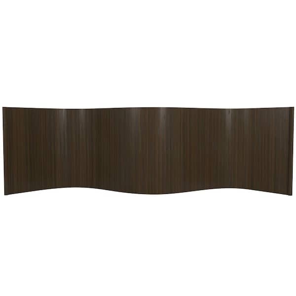 RED LANTERN Bamboo Wave 24 in. Dark Mocha Room Divider
