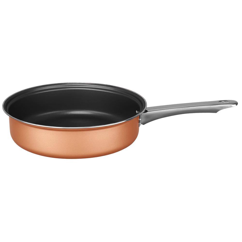 9-Piece Non-Stick Copper Aluminum Cookware Set with Glass Lids