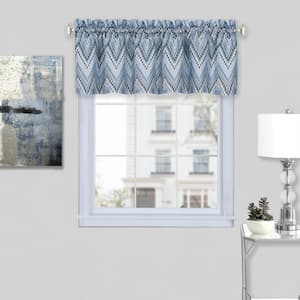Avery 14 in. L Polyester Window Curtain Valance in Ice Blue