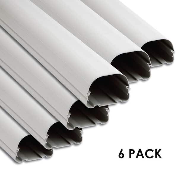 Fortress Lineset Cover 3.5 in. Duct, 7.5 ft., White