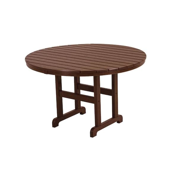 POLYWOOD 48 in. Round Farmhouse Dining Table