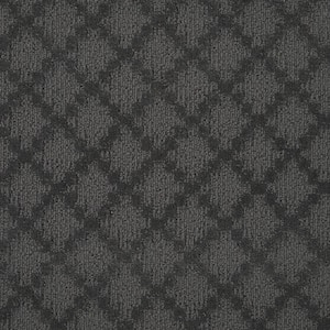Intriguing - Smoke - Gray 12 ft. 44 oz. Wool Texture Installed Carpet