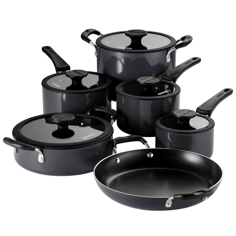 Tramontina 11-Piece Gray Aluminum Nonstick Nesting Cookware Set