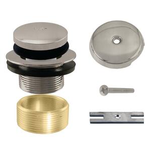 1-3/8 in. NPSM Brass Drain Assembly with Overflow Faceplate, Satin Nickel