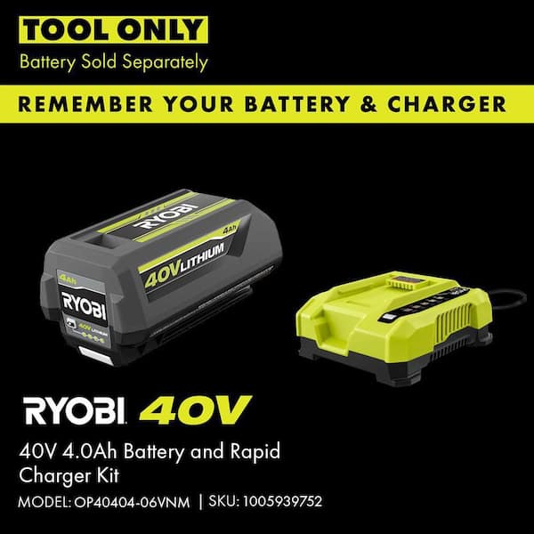 RYOBI RY404015BTL 40V HP Brushless 100 MPH 600 CFM Cordless Leaf Blower/Mulcher/Vacuum (Tool Only) - 3