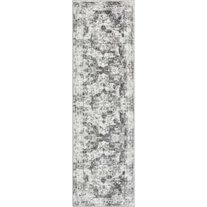 Zazzle Patras Vintage Oriental Ivory 2 ft. 3 in. x 7 ft. 3 in. Floral Runner Rug