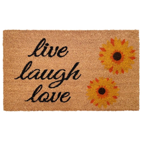 Calloway Mills Sunflower Live Laugh Love 24 in. x 36 in. Door Mat