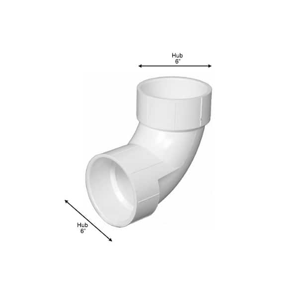 2 in. PVC DWV 90-Degree Hub x Hub Elbow