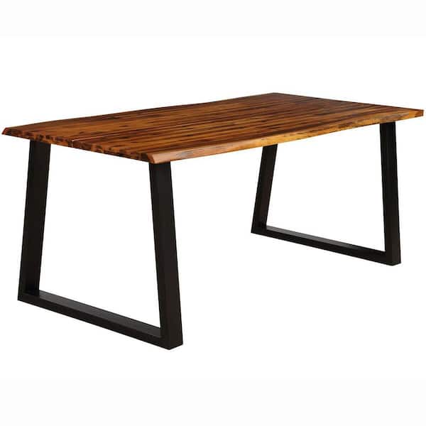 Gymax Rectangular Acacia Wood Outdoor Dining Table Rustic Indoor &Outdoor Furniture