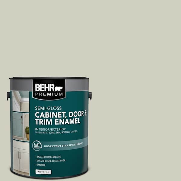 1 gal. #N350-2 Sawgrass Semi-Gloss Enamel Interior/Exterior Cabinet, Door & Trim Paint