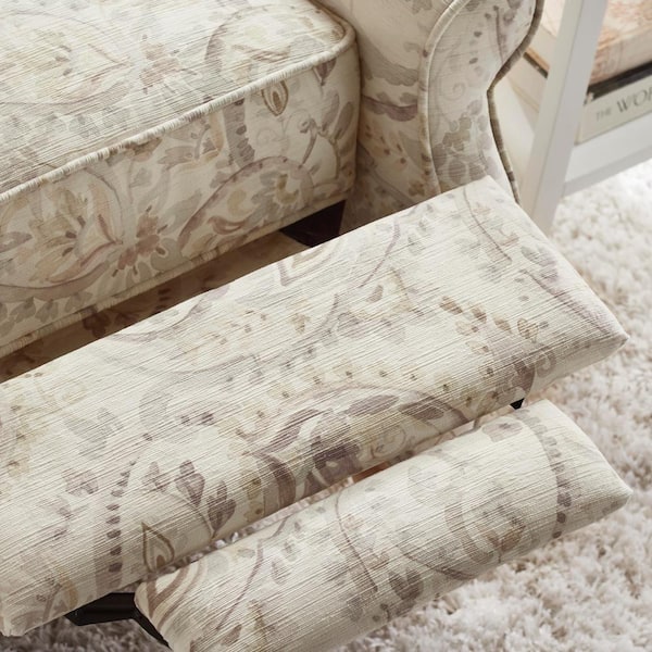 Paisley Cream Sofa Collection with Floral Accent Pillows