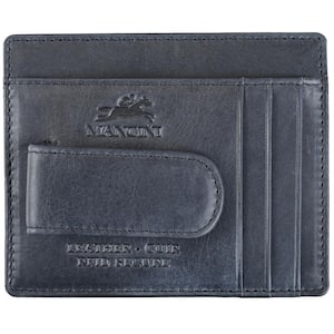 Bellagio Collection Black Leather Deluxe RFID Money Clip
