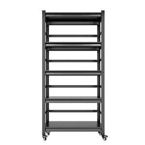 Tileon Heavy Duty Metal Shelving Unit Adjustable 5-Tier Pantry Shelves with  Wheels Load 1750LBS Kitchen Shelf Garage Storage WYHDRA184 - The Home Depot