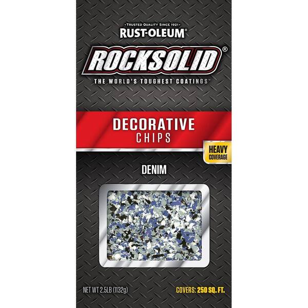Rust-Oleum RockSolid 2.5 lbs. Denim Decorative Color Chips (Case of 4)