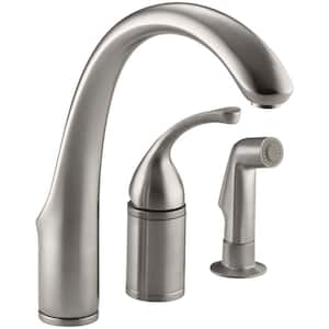 Forte Single-Handle Standard Kitchen Faucet with Side Sprayer in Vibrant Stainless