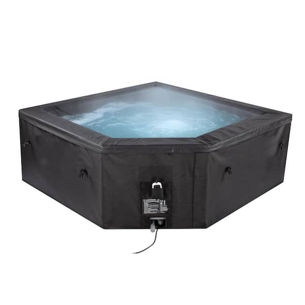 Cabo Cut Corner Foam Spa Hot Tub 110v 4 to 5 Person Eco Foam 80 Aqua Jets 190 Gal. Water Capacity with Safety shutoff