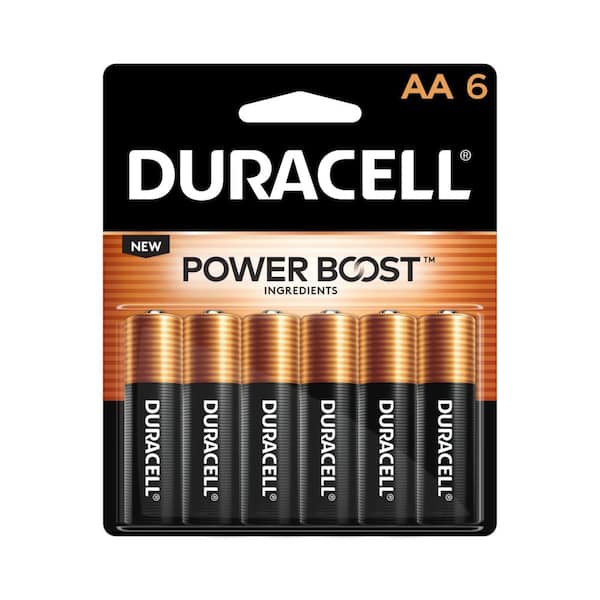 Duracell Coppertop Alkaline AA Battery (6-Pack), Double A Batteries