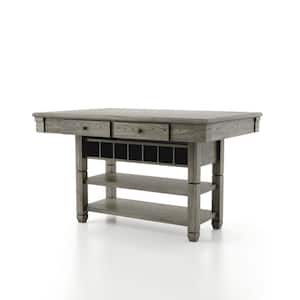 Noreste 60 in. Rectangle Gray with Care Kit Wood Counter Height Dining Table (Seats 6)