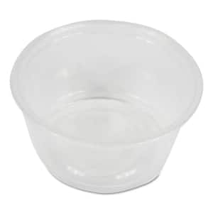 2 oz. Clear Souffle/Portion Disposable Plastic Cups, Polypropylene, 20 Cups/Sleeve, 125 Sleeves/Carton