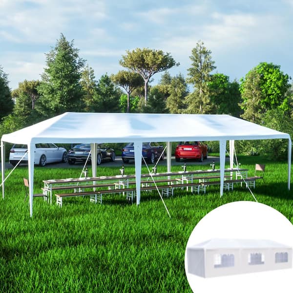 ToolCat 30 ft. x 10 ft. Wedding Party Canopy Tent Outdoor Gazebo with 8 Removable Sidewalls