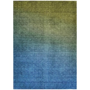 Chantille ACN587 Olive 5 ft. x 7 ft. 6 in. Machine Washable Indoor/Outdoor Geometric Area Rug