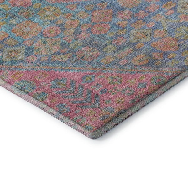 Mayfield Premium Machine Washable Abstract AMF1834 Sky 5 ft. x 7 ft. 6 in. Area Rug