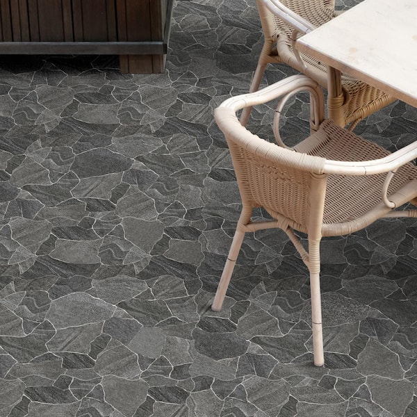 Mauna Loa Lave 17 in. x 26 in. Matte Porcelain Stone Look Floor and Wall Tile (12.28 sq. ft./Case)