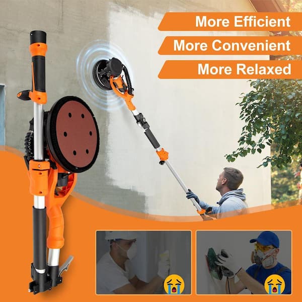 Laybus 63 in. Drywall Sander with Vacuum Dust Collection, LED