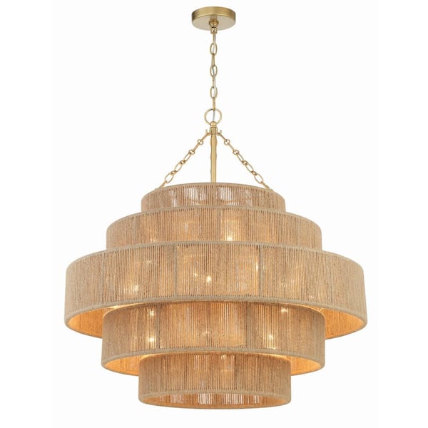 Shyla 20 Light Soft Gold Chandelier