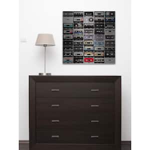 32 in. H x 32 in. W "Cassette Rows" by Marmont Hill Printed Brushed Aluminum Wall Art