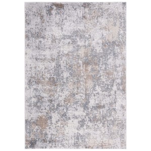 Eternal Gray/Beige 8 ft. x 10 ft. Abstract Area Rug