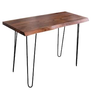 44 in. Cherry Stain Acacia Wood Live Edge Writing Desk