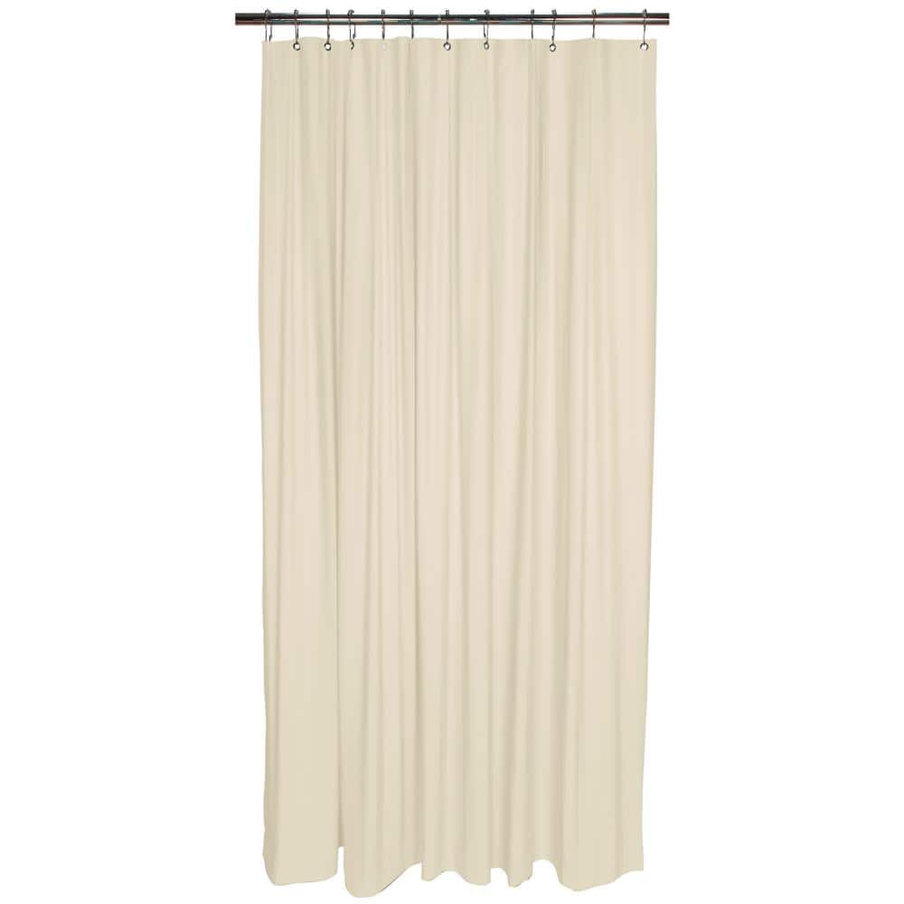Beige Heavy-Duty PVC Shower Curtain Liner with Grommets