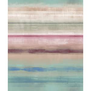 Atmosphere Turquoise/Magenta Metallic Skye Stripe Non-Pasted Non-Woven Paper Wallpaper Roll (Covers 57 sq.ft.)