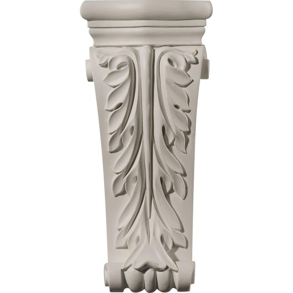 White Polyurethane Acanthus Decorative Corbel 10"