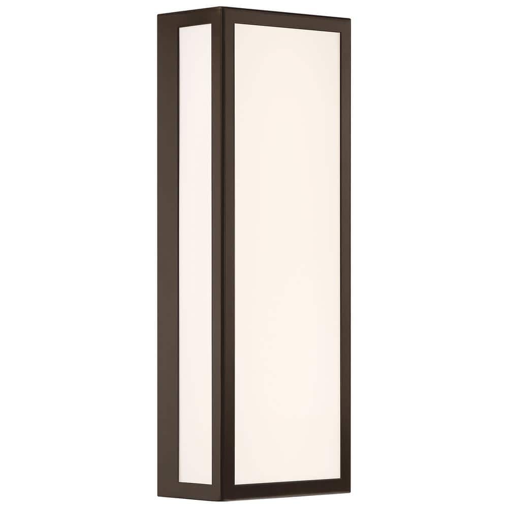 GEO Black, White Indoor/Outdoor Hardwired Wall Lantern Cylinder Sconce with