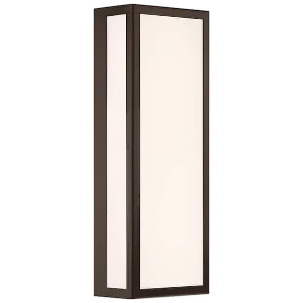 Access Lighting GEO Black, White Indoor/Outdoor Hardwired Wall Lantern Cylinder Sconce with Integrated LED