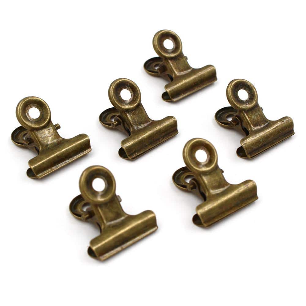 1/2 inch Brass Paper Fasteners, Mini Paper Fasteners for Handicraft Projects, Decorative DIY Supplies, 8 x 14 mm (Gold), Men's