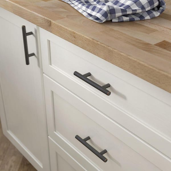 Solid Bar 3 in. (76 mm) Modern Bronze with Copper Highlights Cabinet Drawer Bar Pull