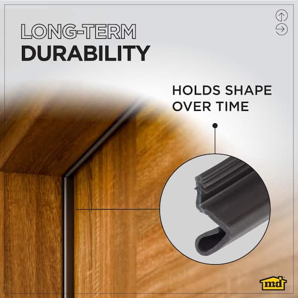M-D Building Products All-Climate Thermalblend Weatherseal - 17 Ft Brown Wave Profile Door/Window Seal - View #3