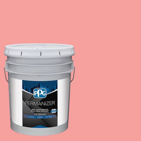 PERMANIZER 5 gal. PPG1188-4 Salmon Pink Satin Exterior Paint
