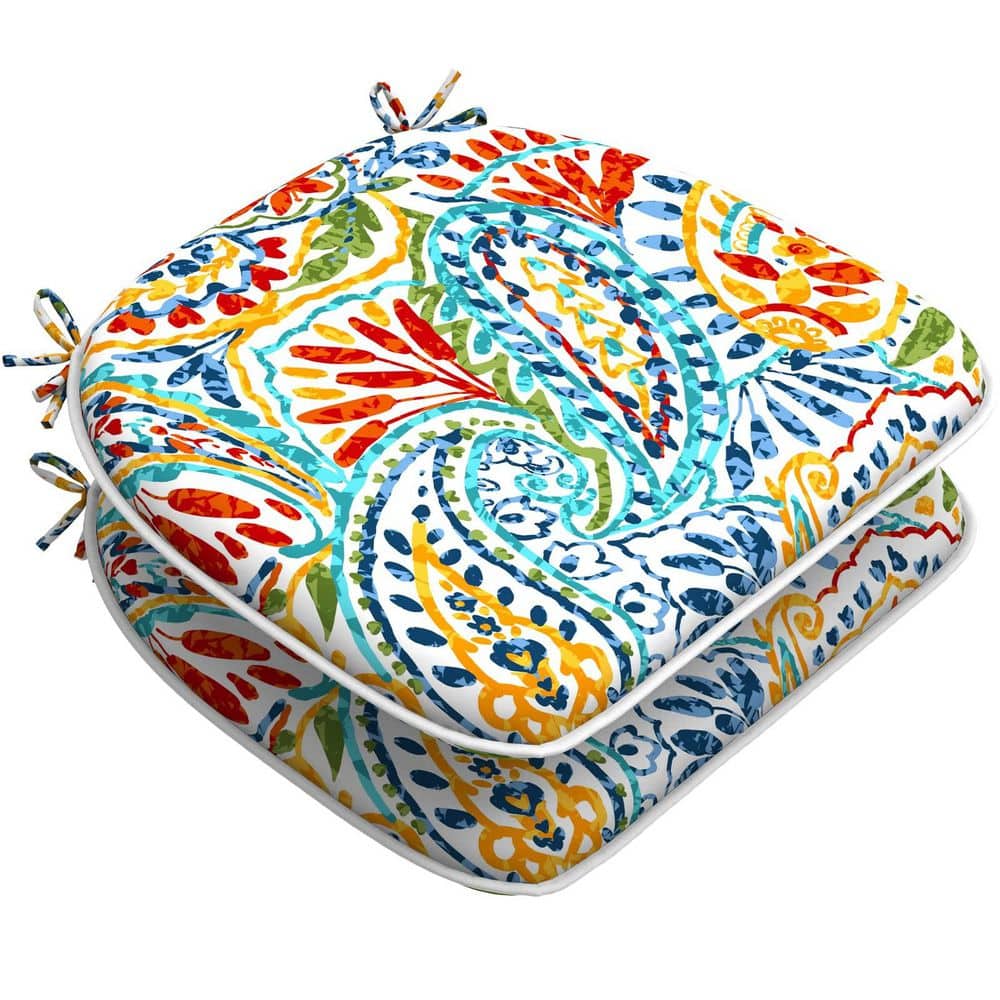 17 x 16 x 2 Inch 2-Piece Outdoor Adirondack Chair Cushion Paisley Multi Water Repellent Fade Resistant price history on PriceWatchPro